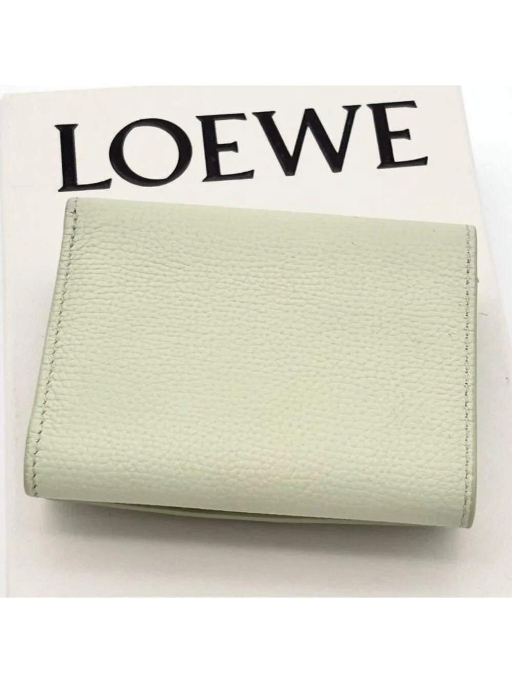Loewe Wallet Anagram Trifold Green